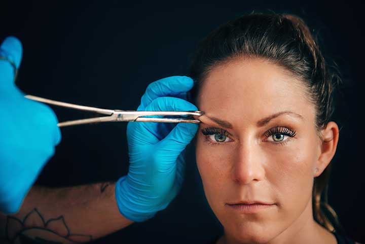 Eyebrow piercing procedure